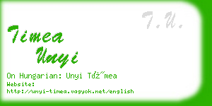 timea unyi business card